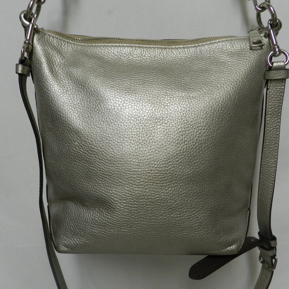 Coach Mini Abby Duffle gold Leather Satchel Duffle Bag Purse F87691 Metallic - Picture 9 of 16